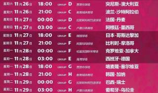 2022卡塔尔世界杯e组